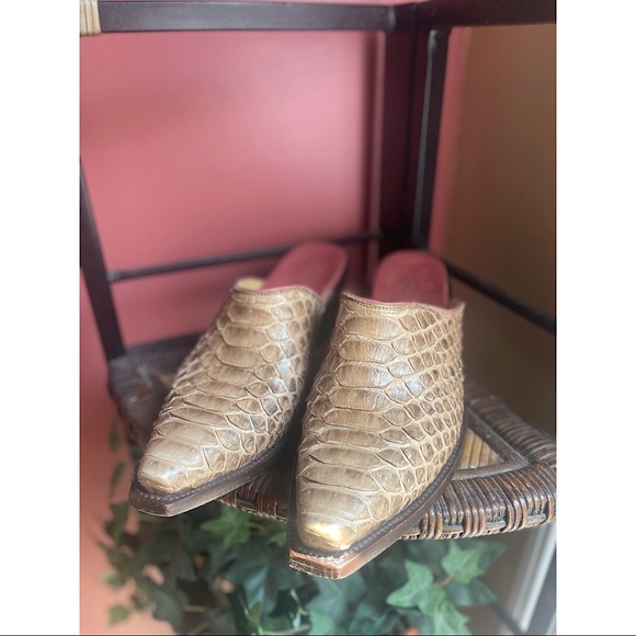 OLD GRINGO Snakeskin mules sz 8.5 - Picture 1 of 8